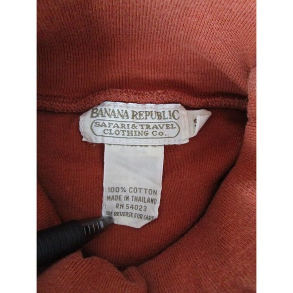 Banana Republic Shirt Small Safari Travel Y2K Pullover Top Turtleneck - Picture 7 of 10